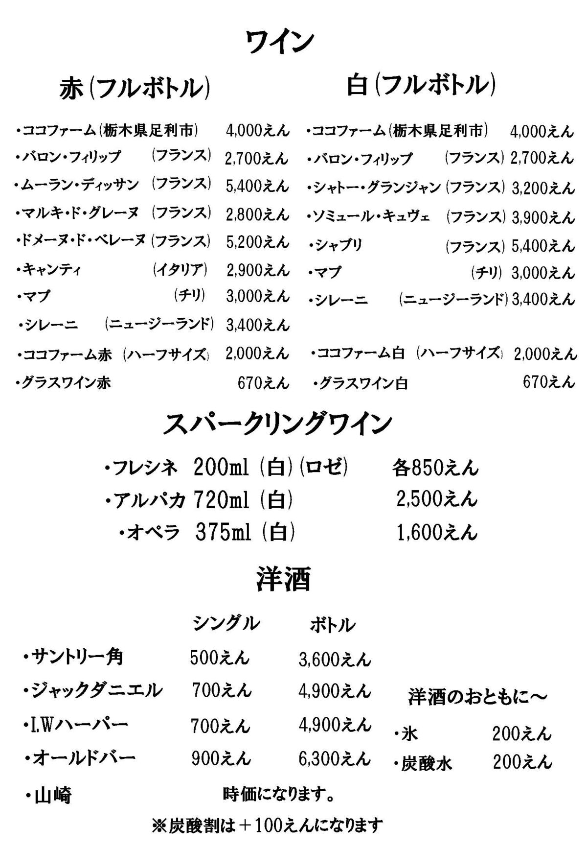 ワイン・洋酒
