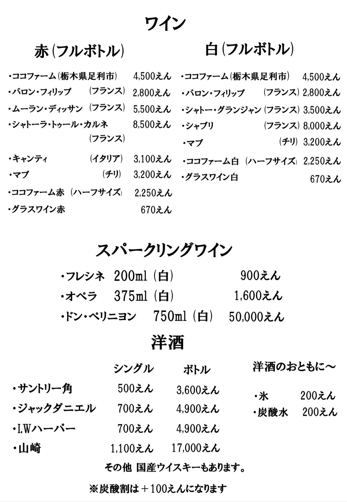 ワイン・洋酒